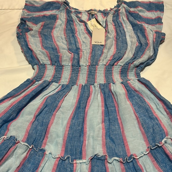 Rails Multicolor Striped  Tiered Cotton Amellia Dress M , NWT - Picture 4 of 9